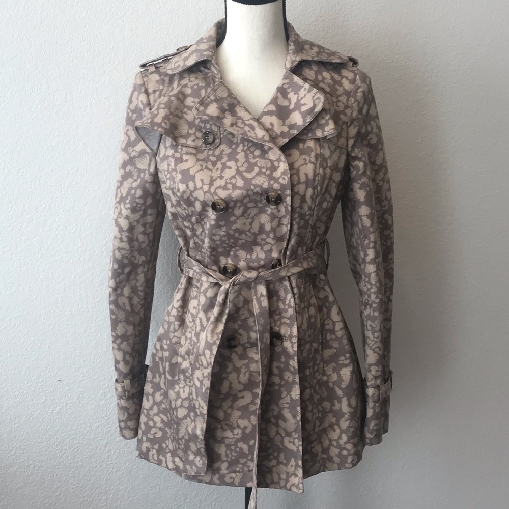 Anthro | Daughters of the Liberation Animal Print Trench Coat